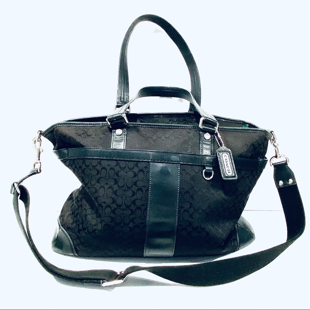 Coach Signature Black XL Tote Diaper Baby Bag